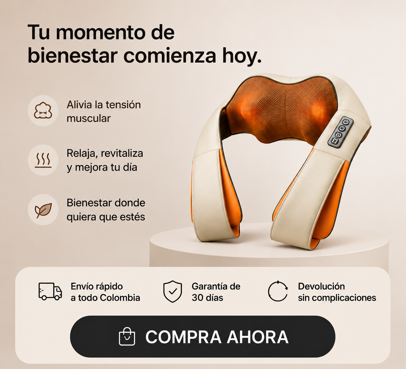 MASAJEADOR CON SOPORTE PARA BRAZOS